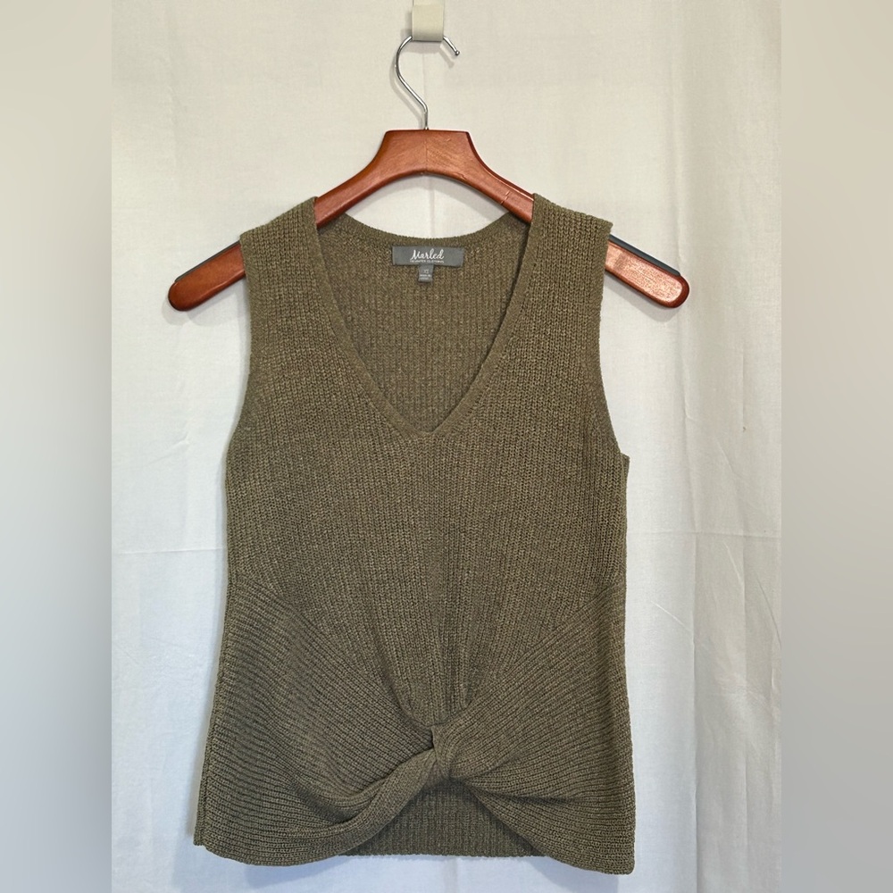 Marled - Olive Green Women's Top